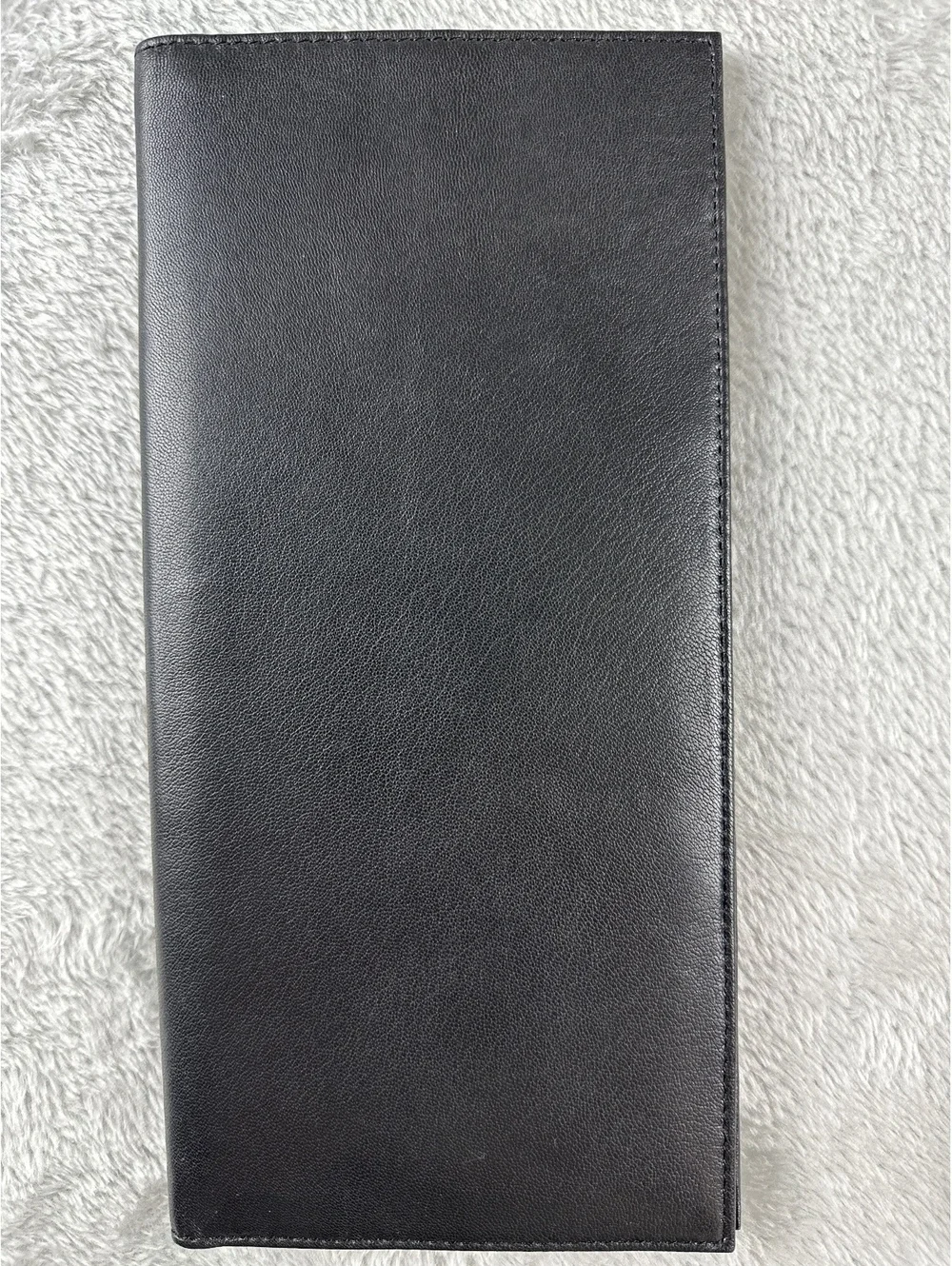 New Johnston & Murphy Black Slimfold Nappa Leather Long Wallet with Box